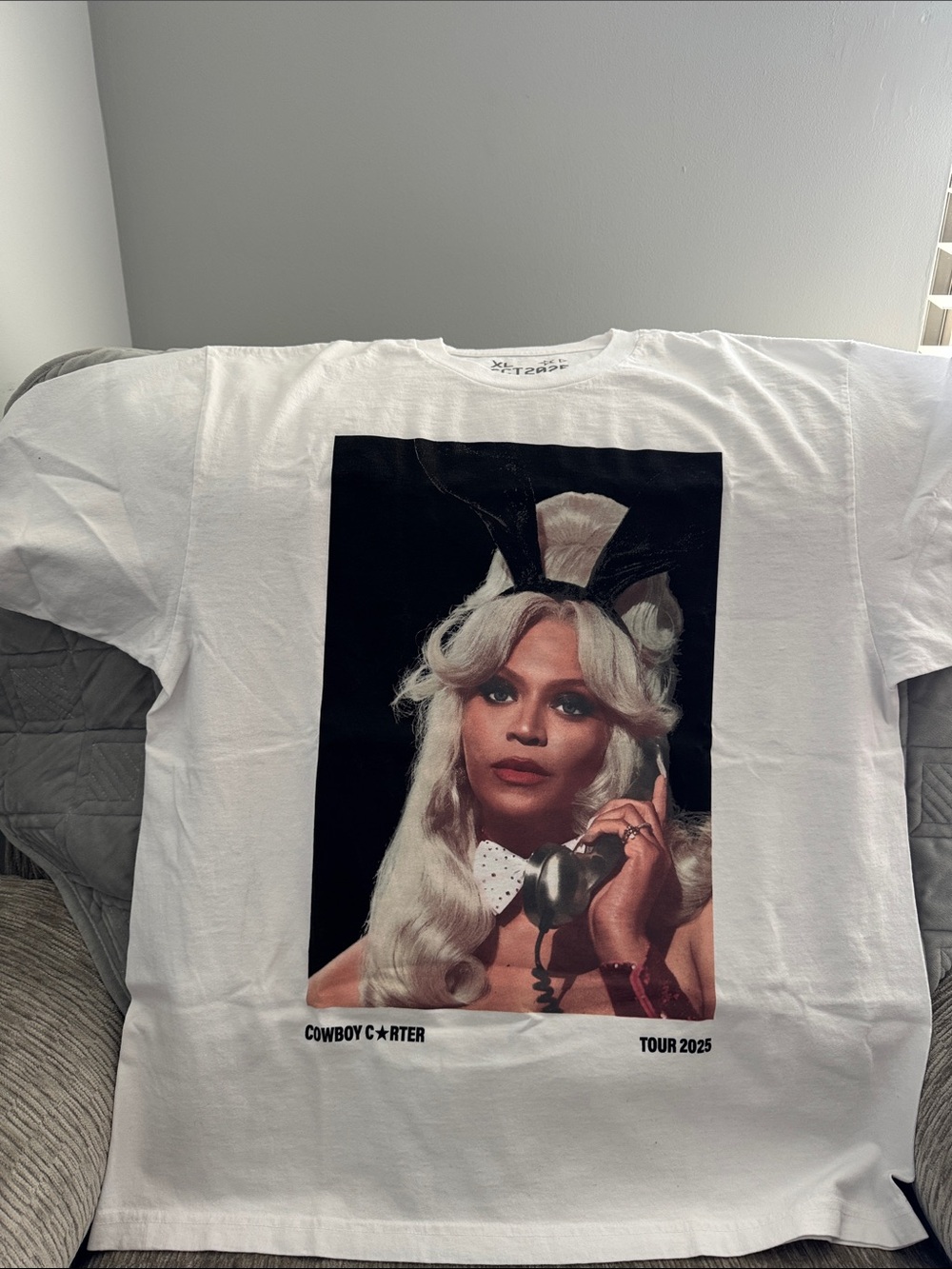 Cowboy Carter Tour 2025 Las Vegas White Graphic Tee